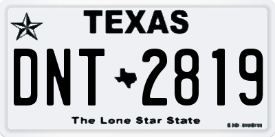 TX license plate DNT2819
