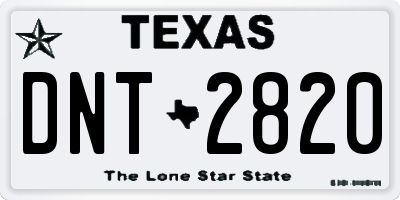 TX license plate DNT2820