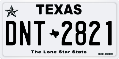 TX license plate DNT2821