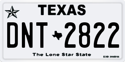 TX license plate DNT2822