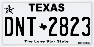 TX license plate DNT2823