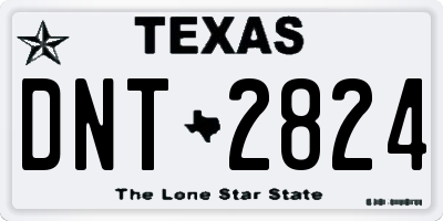 TX license plate DNT2824