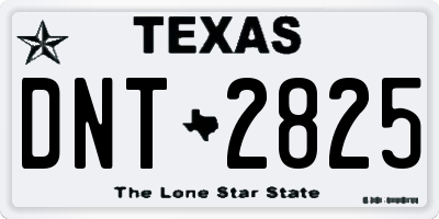 TX license plate DNT2825