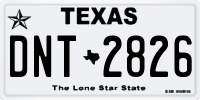 TX license plate DNT2826