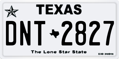TX license plate DNT2827