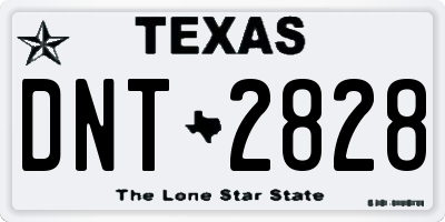 TX license plate DNT2828