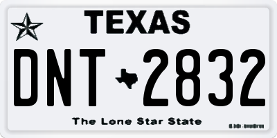 TX license plate DNT2832