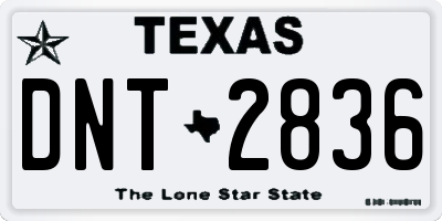TX license plate DNT2836