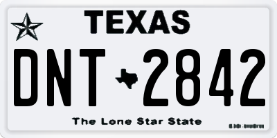 TX license plate DNT2842
