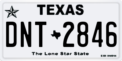 TX license plate DNT2846