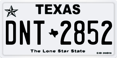 TX license plate DNT2852