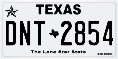 TX license plate DNT2854