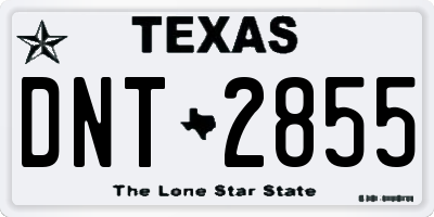 TX license plate DNT2855