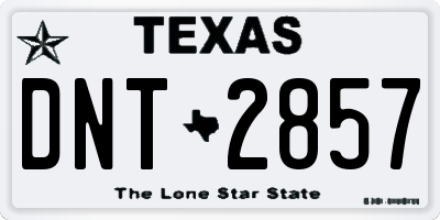 TX license plate DNT2857