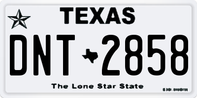 TX license plate DNT2858