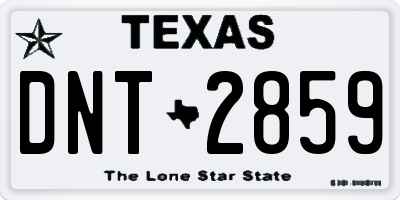 TX license plate DNT2859
