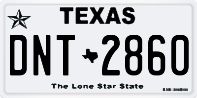 TX license plate DNT2860