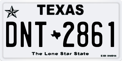 TX license plate DNT2861