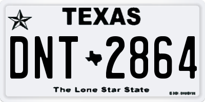 TX license plate DNT2864