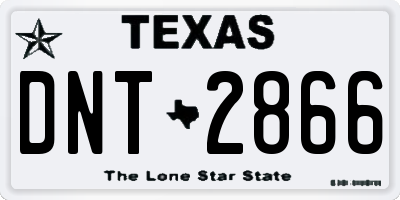 TX license plate DNT2866