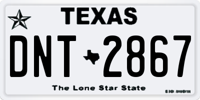 TX license plate DNT2867