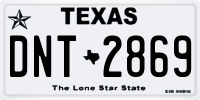 TX license plate DNT2869