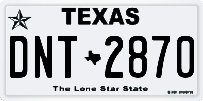 TX license plate DNT2870