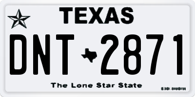 TX license plate DNT2871