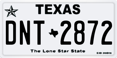 TX license plate DNT2872