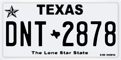 TX license plate DNT2878