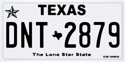 TX license plate DNT2879