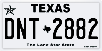 TX license plate DNT2882