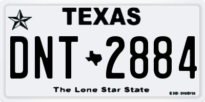 TX license plate DNT2884