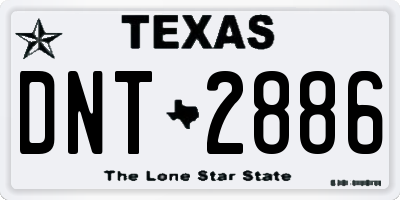 TX license plate DNT2886