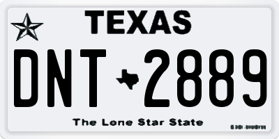 TX license plate DNT2889