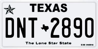 TX license plate DNT2890