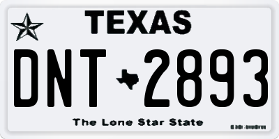 TX license plate DNT2893