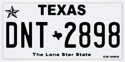 TX license plate DNT2898