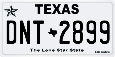 TX license plate DNT2899