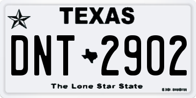 TX license plate DNT2902