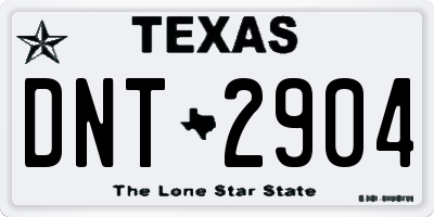TX license plate DNT2904