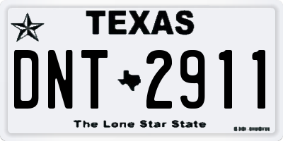 TX license plate DNT2911