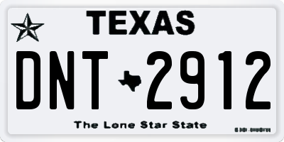 TX license plate DNT2912
