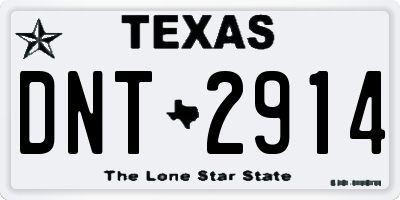 TX license plate DNT2914