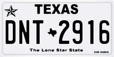 TX license plate DNT2916