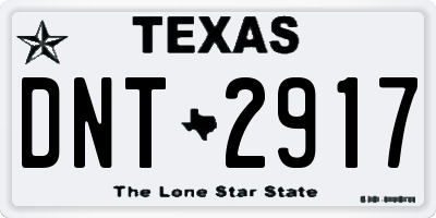 TX license plate DNT2917