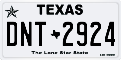 TX license plate DNT2924