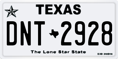 TX license plate DNT2928