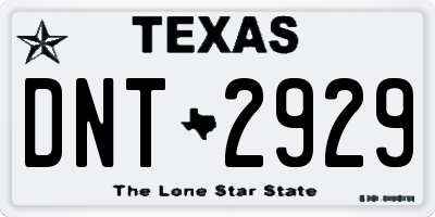 TX license plate DNT2929