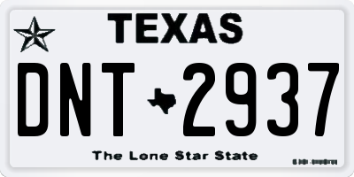 TX license plate DNT2937
